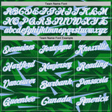 Custom Green White Grass Green-Light Blue Cyber Mecha E-sport Geometric Shards Spike Performance Polo Shirt