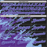 Custom Black Purple-Light Blue Brush Stroke Shatter Splatter Performance Polo Shirt