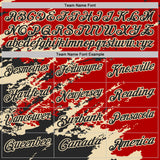 Custom Red Black-Cream Brush Stroke Shatter Splatter Performance Polo Shirt
