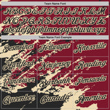 Custom Crimson Black-Cream Brush Stroke Shatter Splatter Performance Polo Shirt