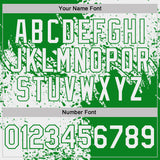 Custom White-Grass Green Distressed Scratch Brush Stroke Performance Polo Shirt