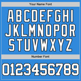 Custom Powder Blue White-Black Authentic Basketball Jersey
