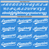 Custom Stitched Powder Blue White-Powder Blue Baseball Pullover Sweatshirt Hoodie