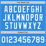 Custom Stitched Powder Blue White-Powder Blue Baseball Pullover Sweatshirt Hoodie