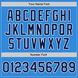 Custom Stitched Powder Blue Navy-White Baseball Pullover Sweatshirt Hoodie