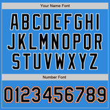 Custom Stitched Powder Blue Black Orange-White Baseball Pullover Sweatshirt Hoodie