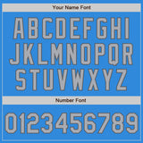 Custom Stitched Powder Blue Gray-Steel Gray Baseball Pullover Sweatshirt Hoodie