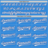 Custom Stitched Powder Blue White-Royal Baseball Pullover Sweatshirt Hoodie