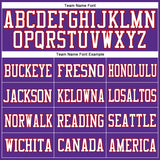 Custom Purple White-Red Mesh Authentic Football Jersey