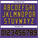 Custom Stitched Purple Black-Old Gold Sports Pullover Sweatshirt Hoodie