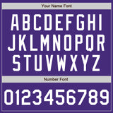 Custom Purple White Authentic Baseball Jersey