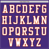 Custom Purple White-Orange Authentic Baseball Jersey