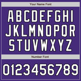 Custom Purple White-Black Authentic Baseball Jersey
