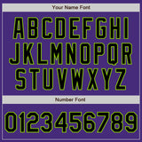Custom Purple Black-Neon Green Authentic Baseball Jersey