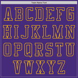 Custom Purple Gold Authentic Baseball Jersey