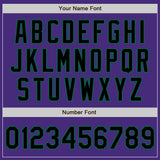Custom Purple Black-Kelly Green Authentic Baseball Jersey