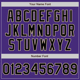 Custom Purple Black-City Cream Authentic Baseball Jersey