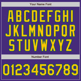 Custom Purple Yellow-Kelly Green Authentic Baseball Jersey