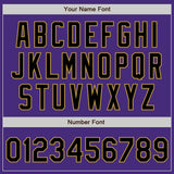 Custom Purple Black-Old Gold Authentic Baseball Jersey