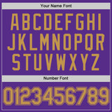 Custom Purple Old Gold Authentic Throwback Basketball Jersey