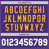 Custom Purple White Gray-Gold Authentic Baseball Jersey