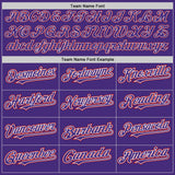 Custom Purple White-Red Authentic Baseball Jersey