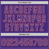 Custom Purple White-Red Authentic Baseball Jersey