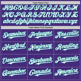 Custom Purple Teal Pink-White Authentic Baseball Jersey