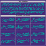 Custom Purple Teal Authentic Baseball Jersey