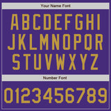 Custom Purple Old Gold Authentic Baseball Jersey