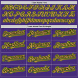 Custom Purple Neon Green Black-Old Gold Authentic Baseball Jersey
