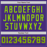 Custom Purple Neon Green Black-Old Gold Authentic Baseball Jersey