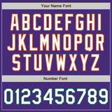 Custom Purple White Orange-Kelly Green Authentic Baseball Jersey
