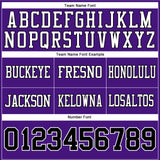 Custom Purple Black-White Authentic Football Jersey