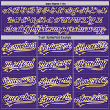 Custom Purple White-Yellow Authentic Baseball Jersey