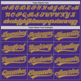Custom Purple Old Gold Authentic Baseball Jersey