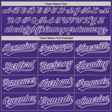 Custom Purple White Authentic Baseball Jersey
