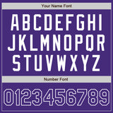 Custom Purple White Authentic Baseball Jersey