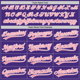 Custom Purple Medium Pink-White Authentic Baseball Jersey