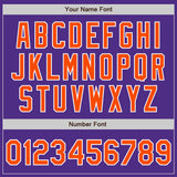 Custom Stitched Purple Orange-White Baseball Pullover Sweatshirt Hoodie