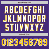 Custom Purple Yellow-White Authentic Baseball Jersey