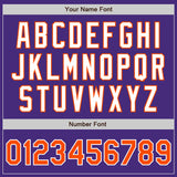 Custom Purple Orange-White Authentic Baseball Jersey