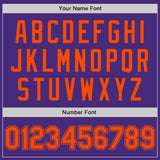 Custom Purple Orange Authentic Baseball Jersey