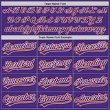 Custom Purple White-Orange Authentic Baseball Jersey