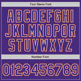 Custom Purple White-Orange Authentic Baseball Jersey