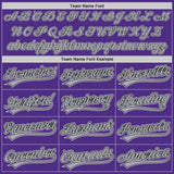 Custom Stitched Purple Black-White Baseball Pullover Sweatshirt Hoodie