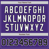 Custom Purple Black-White Authentic Baseball Jersey