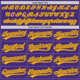 Custom Purple Gold Authentic Baseball Jersey