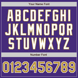 Custom Purple Old Gold-White Authentic Baseball Jersey