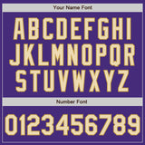 Custom Purple Cream-Old Gold Authentic Baseball Jersey